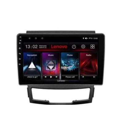 Navigatie Ssangyong Korando 2011-2013 Lenovo Kit-159 8 core QLED 2K 12+256 360 Android Waze USB Navigatie Internet Youtube Radio