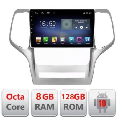 Navigatie Jeep Gran Cherokee 2011-2013 F-grche Octa Core cu Android Radio Bluetooth Internet GPS WIFI DSP 8+128GB 4G