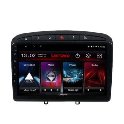 Navigatie Peugeot 308 Quad Core Lenovo Kit-038 8 core 6+128 GB Android Waze USB Navigatie Internet Youtube Radio