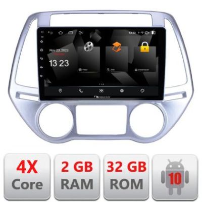 Navigatie Hyundai I20 2011-2014 manual si automat Android radio gps internet quad core 2+64 carplay android auto