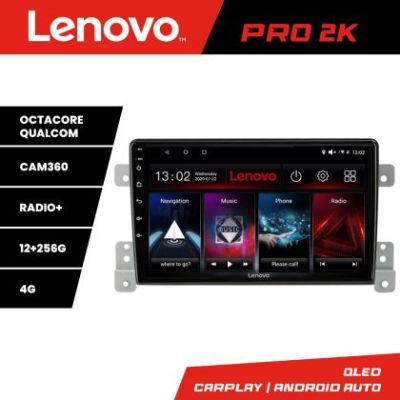 Navigatie Suzuki Grand Vitara Old Quad Core Lenovo Kit-053 8 core QLED 2K 12+256 360 Android Waze USB Navigatie Internet Youtube Radio