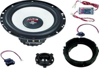 KIT Sistem component Dedicat  VW Golf 6 Polo Scirocco 3 Crossover plug'n'play m-fit 6.5" 90W pe 2 căi 165mm  Audio System Germa