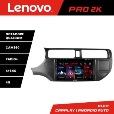 Navigatie Kia Rio 2011-2013 Lenovo Kit-204 8 core QLED 2K 4+64 360 Android Waze USB Navigatie Internet Youtube Radio