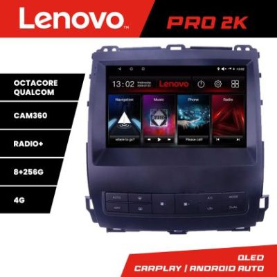 Navigatie Toyota Prado J120 2002-2009 Lenovo Kit- j120 8 core QLED 2K 8+256 360 Android Waze USB Navigatie Internet Youtube Radio v1