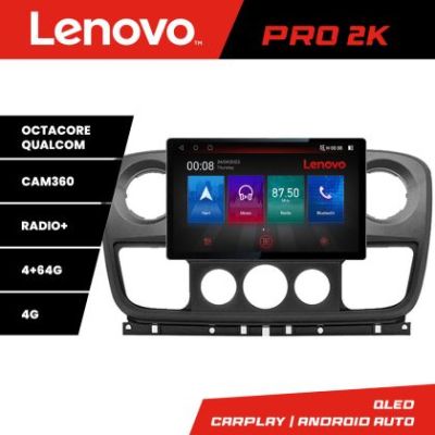 Navigatie Opel Movano, Renault Master 2010-2021 Lenovo PRO 4+64 13 inch 2K android 4G DSP gps internet