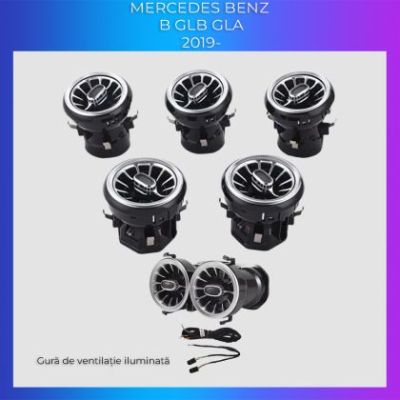 Lumini ambientale Mercedes W247-02+08 2019-2025 dedicat ventilatoare iluminate control telefon sau sistem original