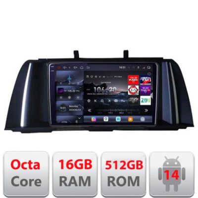 Navigatie Seria 5 F10 2010-2012 CIC 8 core QLED 2K 16+512 360 Android Waze USB Navigatie Internet Youtube Radio Edotec