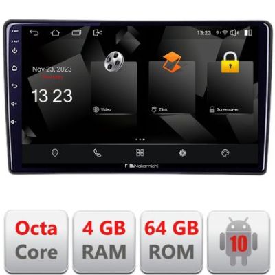 Navigatie Ford Focus C-max S-max Galaxy Mondeo unitati ovale Nakamichi NAM5510 Qled Octa Core 720p 4+64 DSP 360 camera carplay android auto