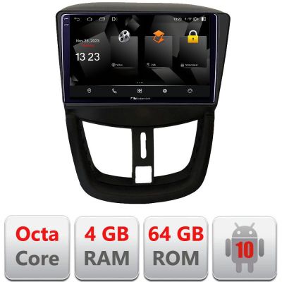 Navigatie Peugeot 207 5510-PE01 Android Octa Core 720p 4+64 DSP 360 camera carplay android auto