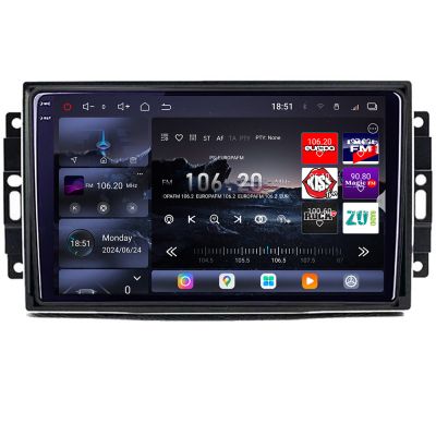 Navigatie Chrysler Jeep Edotec Kit-202 8 core QLED 2K 12+256GB 360 Android Waze USB Navigatie Internet Youtube Radio