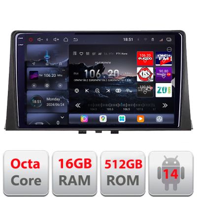 Navigatie Citroen Berlingo 2019-2021 Edotec Kit-berlingo18 8 core QLED 2K 12+256GB 360 Android Waze USB Navigatie Internet Youtube Radio v3