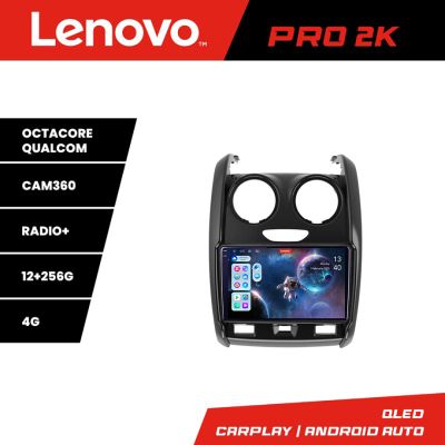 Navigatie Dacia Duster 2012-2019 Lenovo Kit-157 8 core QLED 2K 12+256 360 Android Waze USB Navigatie Internet Youtube Radio